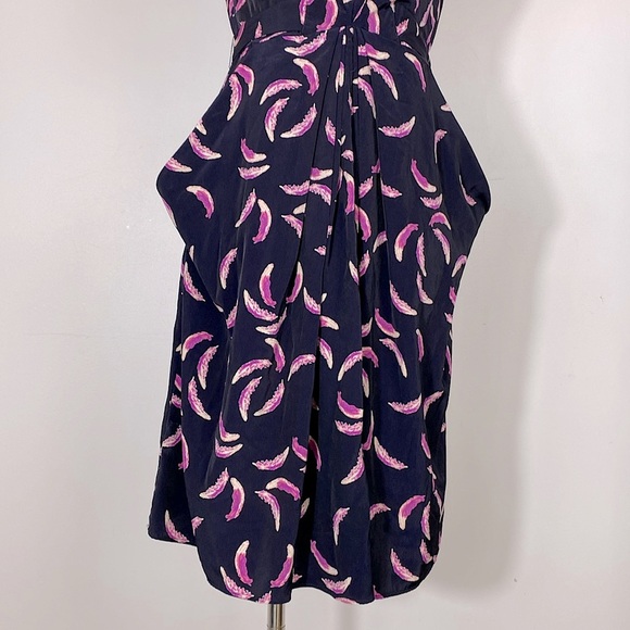 Yoana Baraschi feather dress with front pockets size 6 - Picture 4 of 16